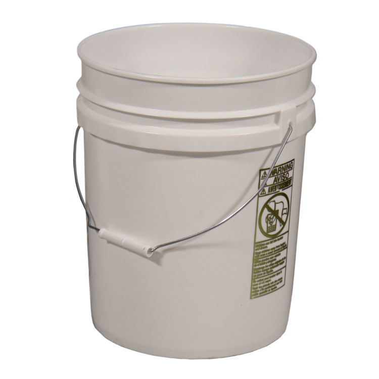 5 Gallon White HDPE Open Head Pail Pipeline Packaging