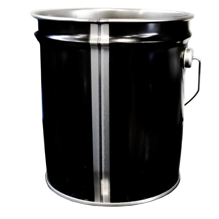 Gallon Black Inhibited Steel Open Head Pail Single Bead Un Rated