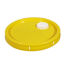 Picture of Yellow HDPE Tear Tab Cover for Plastic Pails 3.5 - 6 Gallons, All Plastic Spout