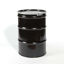 Picture of 55 Gallon Black Steel Open Head Drum, Buff Epoxy Phenolic Lined w/ Black Cover - 2" and 3/4" Fittings, UN Rated