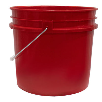 Picture of 3.5 GALLON RED HDPE OPEN HEAD PAIL