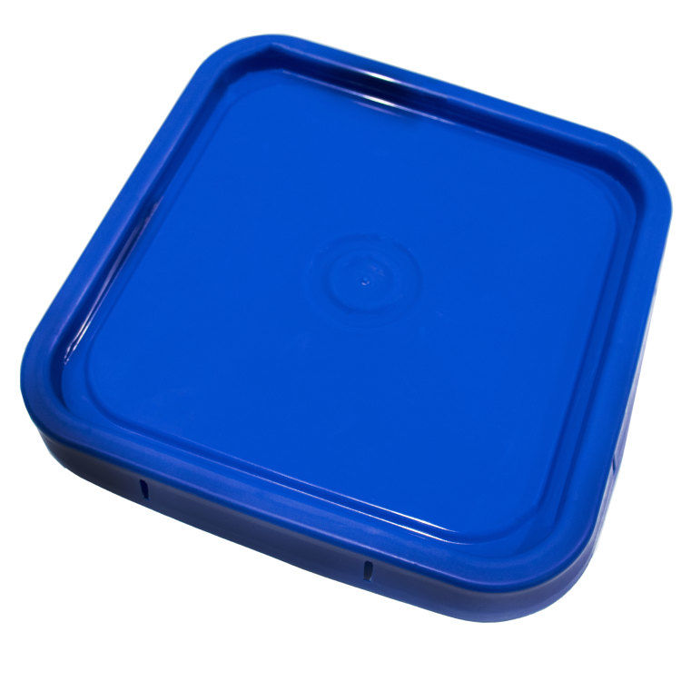 4 GALLON BLUE HDPE SQUARE COVER. Pipeline Packaging