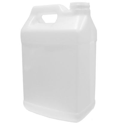 Picture of 2.5 GALLON NATURAL HDPE F STYLE RECTANGULAR BOTTLE, 63MM NECK FINISH, 330 GRAM