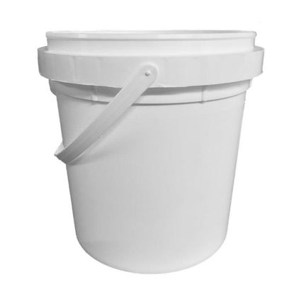5 gal White HDPE Plastic Open Head Lightweight Buckets