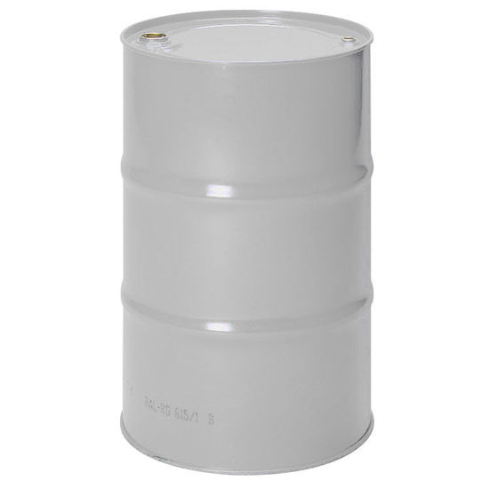 Picture of 55 Gallon White Tight Head Drum, Unlined w/ 2" & 3/4" Rieke Fittings, UN Rated