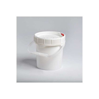 Pail, Plastic with Screw-Top Lid, 3 1/2 Gallon, Tamper Evident
