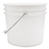 Picture of 3.5 Gallon White HDPE Plastic Open Head Pail, w/ Metal Handle