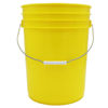 Picture of 20 Liter Yellow HDPE Plastic Open Head Pail w/ Metal Handle