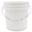 Picture of 2 Gallon White HDPE Open Head Plastic Pail w/ Metal Handle & White Grip