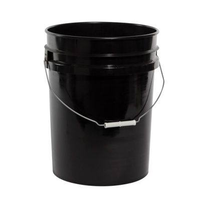 Picture of 20 liter Black HDPE Open Head Pail, UN Rated