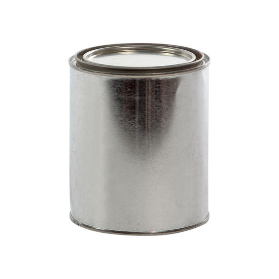 1 Quart Metal Paint Can with Lid, Gold Phenolic Lined, 4.875 H