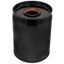 Picture of 1 Gallon Black Steel Tight Head Pail, Red/Brown Phenolic Lining w/ 2" Rieke Fitting