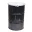Picture of 55 Gallon Black Steel Open Head Drum, White Cover, Unlined, w/ 2" & 3/4" Fit, 2" In Center Bolt Ring, UN Rated