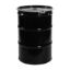 Picture of 55 Gallon Black Steel Open Head Drum, Black Cover, Red Phenolic Lining w/ 2" and 3/4" Fittings, UN Rated