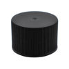 Picture of 24-410 Black PP Plastic Screw Cap, Matte Top, Ribbed Sides w/ PE .035 Foam & PS304.02 (Printed SFYP)