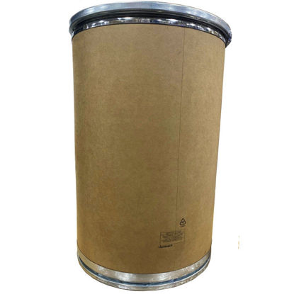 Picture of 30 Gallon Kraft Fiber Open Head Drum, 6 mil Polyliner Lining, w/ Plastic Cover, Urethane Gasket, 2" x 3/4" Bung Vented Fittings, Liquipak