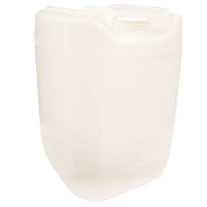 Picture of 5 Gallon Natural HDPE Plastic Rectangle Tight Head Pail, 70 mm Opening, Closed Vent Cap, UN Rated