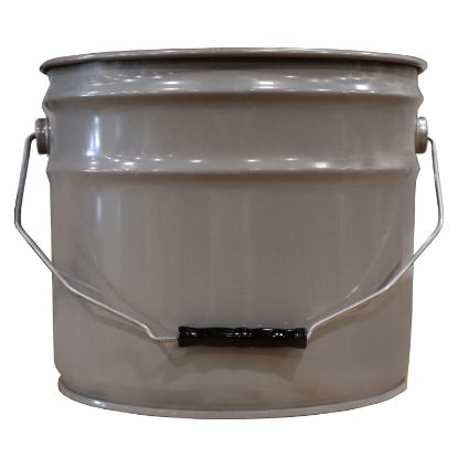 Picture of 3.5 Gray Steel Open Head Pail, Rust Inhibited Lining, 3" Double Bead, UN Rated