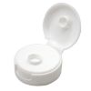 Picture of 28-400 White PP Fine Ribbed Flip Top Cap, Pressure Seal Liner