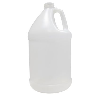 Picture of 128 OZ NATURAL HDPE INDUSTRIAL ROUND BOTTLE, 38-400 NECK FINISH, 120 GRAM