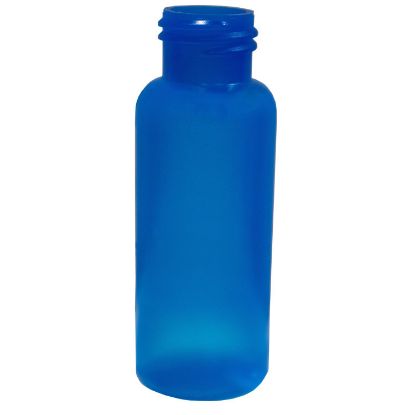 Picture of 2 OZ BLUE LDPE BULLET ROUND BOTTLE,  24-410 NECK FINISH, UNFLAMED