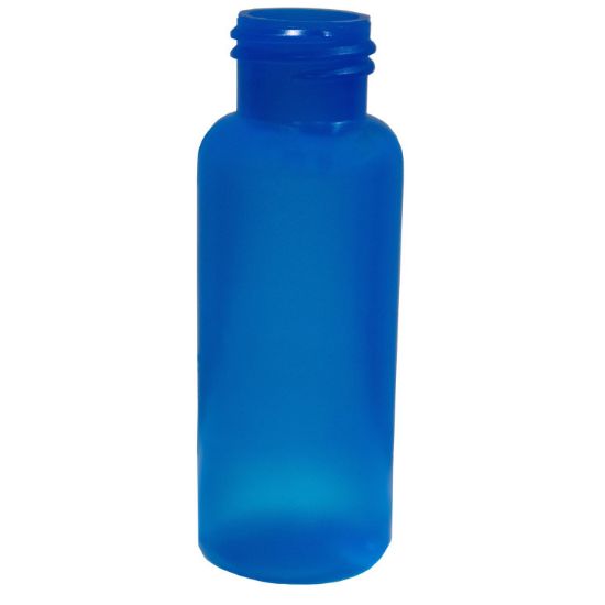 Picture of 2 OZ BLUE LDPE BULLET ROUND BOTTLE,  24-410 NECK FINISH, UNFLAMED