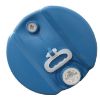 Picture of 15 Gallon Blue HDPE Plastic Tight Head Drum, 2" Buttress & 3/4" Fitting w/ Viton Gasket, UN Rated