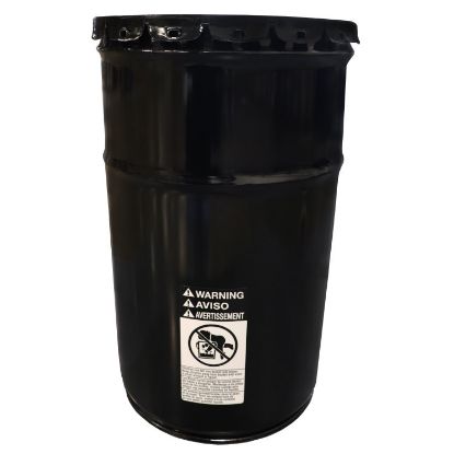 Picture of 7.5 Gallon Black Open Head Steel Pail, Rust Inhibited Lining, w/ Black Lug Cover, w/ CWL, Double Bead