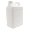 Picture of 2.5 Gallon White HDPE Plastic F-Style Trimline Bottle, Level 5 Fluorination, 350 Gram, 63 mm Neck Finish, Graduation Marks, Tamper Evident and Anti Back Off