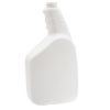Picture of 32 oz White/White HDPE Plastic Oval Pistol Grip Bottle, 55 Gram, 28-400