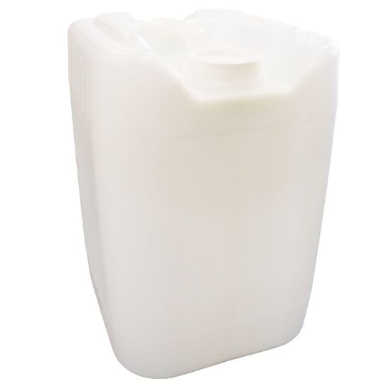 Picture of 20 Liter Natural HDPE Plastic Square Tight Head Pail, 70 mm, Tamper Evident, 6TPI, Integrated Handles w/ 18 mm Closed Vent Cap, UN Rated
