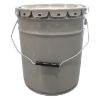 Picture of 5 Gallon Gray Steel Open Head Pail, 3" Double Bead, Buff Epoxy Phenolic Lining, w/ Lug Cover, Flow in Gasket, Cover in Carton