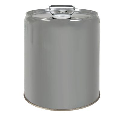 Picture of 5 Gallon Gray Steel Tight Head Pail, Rust Inhibited Lining w/ 2" & 3/4" Fittings, UN Rated, 24 Gauge