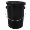 Picture of 1 Gallon Black Steel Open Head Steel Pail, Red Brown Phenolic Lining, w/ Cover, UN Rated