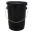 Picture of 1 Gallon Black Steel Open Head Steel Pail, Red Brown Phenolic Lining, w/ Cover, UN Rated