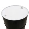 Picture of 55 Gallon Black Tight Head Steel Drum, Rust Inhibited Lining, White Top, 2" & 3/4" Plastic Fittings, UN Rated