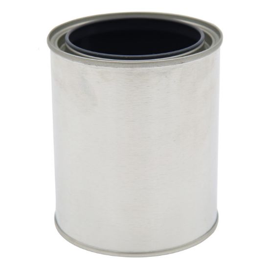 Picture of 1 Pint Metal Paint Can, 307x315, VPPA Power Stripe, Gray Epoxy Phenolic Lined, w/ Plug Cover