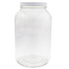 Picture of 128 oz Flint Glass Wide Mouth Jar, 110-400, w/ 4 White PALF Cap Attached