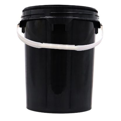 Picture of 5 Gallon Black Regrind HDPE Plastic Regrind Screw Top Pail, New Generation, UN Rated