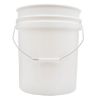 Picture of 5 Gallon White HDPE Open Head Pail, w/ Gold CWL, Anti Static, Inverted