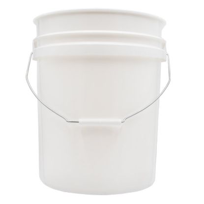 Picture of 5 Gallon White HDPE Open Head Pail, w/ Gold CWL, Anti Static, Inverted