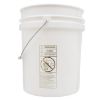 Picture of 5 Gallon White HDPE Open Head Pail, w/ Gold CWL, Anti Static, Inverted