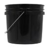 Picture of 3.9 Gallon Black HDPE Plastic Open Head Pail, UN Rated