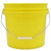 Picture of 3.9 Gallon Yellow HDPE Plastic Open Head Pail, UN Rated