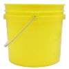 Picture of 3.9 Gallon Yellow HDPE Plastic Open Head Pail, UN Rated