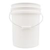 Picture of 20 Liter White HDPE Plastic Open Head Pail, w/ CWL, Inverted on the Pallet