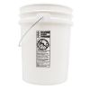 Picture of 20 Liter White HDPE Plastic Open Head Pail, w/ CWL, Inverted on the Pallet