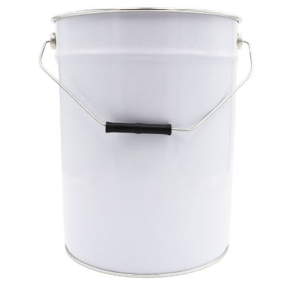 Picture of 20 Liter White Tin Plate Open Head Pail, Unlined