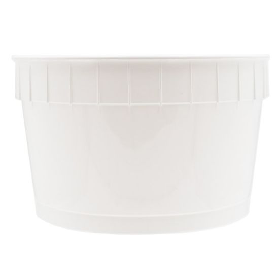 Picture of 1 1/2 Gallon White HDPE Plastic Round Dairy Tub