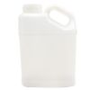 Picture of 4 Liter Natural HDPE Plastic Slant Handle F-Style Bottle, 63 mm, Temper-Evident, ABO, Fluorinated Level 5